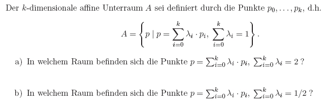 Affine Unterräume