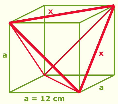 Würfel mit einbeschriebenem Tetraeder