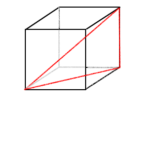 Zeichnung Raumdiagonale Wuerfel
