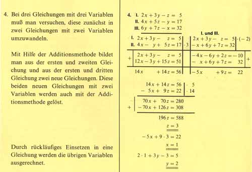 gleichungen mit 3 Unbekannten