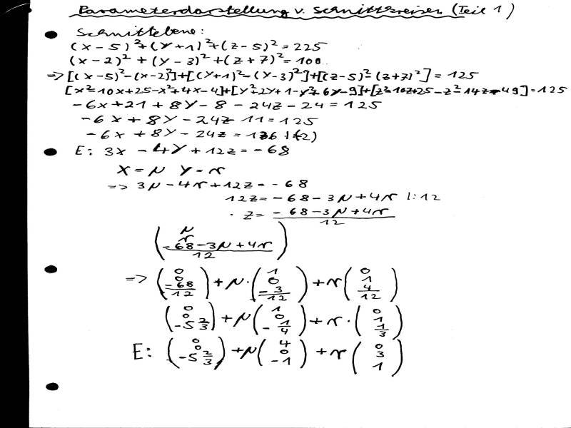 Parameterform Teil 1